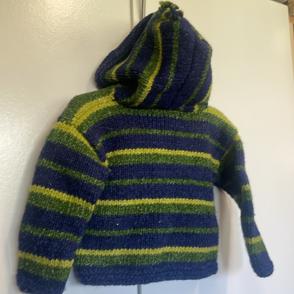 Handknit Invisiblele world toddler sweater. Alpaca Gorgeous colors. Warm, soft - Picture 4 of 4